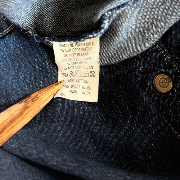 COOGI Down Under Blue Australia 4X XXXXL Cotton Denim Snap Long Sleeve Shirt Men - Picture 10 of 12